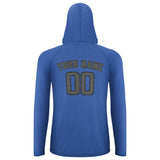 Custom Sky Blue Dark Grey UV-Hoodie