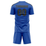 Custom Sky Blue Dark Grey Soccer Jersey