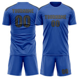 Custom Sky Blue Dark Grey Soccer Jersey