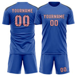Custom Sky Blue Light Pink Soccer Jersey