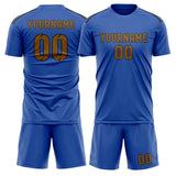 Custom Sky Blue Khaki Soccer Jersey