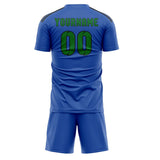 Custom Sky Blue Emerald Green Soccer Jersey