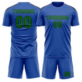 Custom Sky Blue Emerald Green Soccer Jersey
