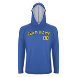 Custom Sky Blue Light Yellow UV-Hoodie