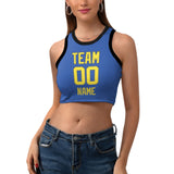 Custom Sky Blue Light Yellow Sleeveless Tank Top