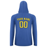 Custom Sky Blue Light Yellow UV-Hoodie