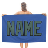 Custom Sky Blue Blue Green Beach Towel