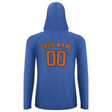 Custom Sky Blue Orange UV-Hoodie
