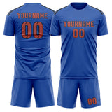 Custom Sky Blue Copper Rose Soccer Jersey