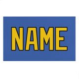 Custom Sky Blue Gold Beach Towel