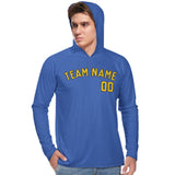 Custom Sky Blue Gold UV-Hoodie