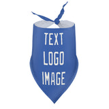 Custom Sky Blue White Pet Scarf