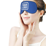 Custom Sky Blue White Sleep Mask