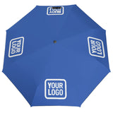 Custom Sky Blue White Automatic Umbrella