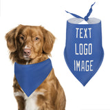 Custom Sky Blue White Pet Scarf