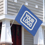 Custom Sky Blue White Flag