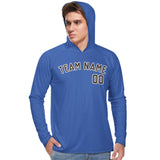Custom Sky Blue Brown UV-Hoodie