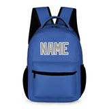 Custom Sky Blue Gray Kids Backpack