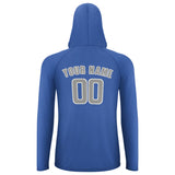 Custom Sky Blue Gray UV-Hoodie