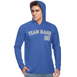 Custom Sky Blue Gray UV-Hoodie