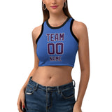Custom Sky Blue Purple Sleeveless Tank Top