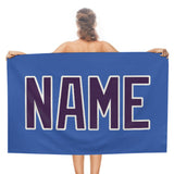 Custom Sky Blue Purple Beach Towel