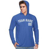 Custom Sky Blue Light Blue UV-Hoodie