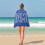 Custom Sky Blue Sky Blue Beach Towel