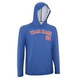 Custom Sky Blue Orange Red UV-Hoodie