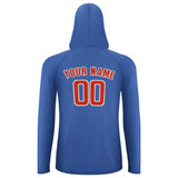 Custom Sky Blue Orange Red UV-Hoodie