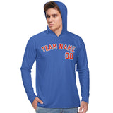 Custom Sky Blue Orange Red UV-Hoodie