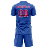 Custom Sky Blue Pink Soccer Jersey