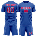 Custom Sky Blue Pink Soccer Jersey