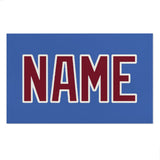 Custom Sky Blue Crimson Red Beach Towel