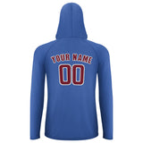 Custom Sky Blue Crimson Red UV-Hoodie