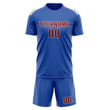 Custom Sky Blue Crimson Red Soccer Jersey