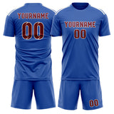 Custom Sky Blue Crimson Red Soccer Jersey
