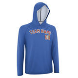 Custom Sky Blue Coral Red UV-Hoodie