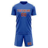 Custom Sky Blue Coral Red Soccer Jersey