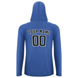 Custom Sky Blue Black UV-Hoodie