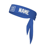 Custom Sky Blue White Headband