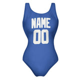 Custom Sky Blue White Swimsuit