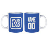 Custom Sky Blue White Mug
