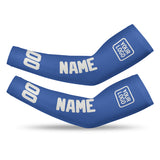 Custom Sky Blue White Arm Sleeve