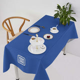 Custom Sky Blue White Square Table Cloth