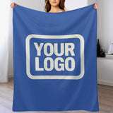 Custom Sky Blue White Blanket