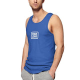 Custom Sky Blue White Men's Tank Top