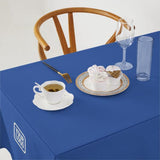 Custom Sky Blue White Square Table Cloth