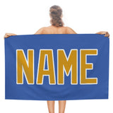 Custom Sky Blue Yellow Beach Towel