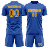 Custom Sky Blue Yellow Soccer Jersey